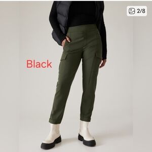 Athleta Endless High Rise Cargo Pant Black 12Petite VGUC Women